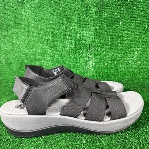 Clarks Cloudsteppers Women’s Comfort Sandals Black Gray Size 8